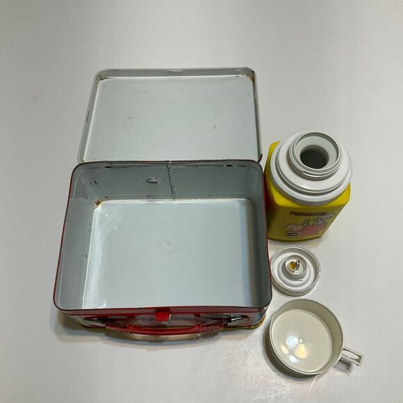 Vintage Peanuts Snoopy Charlie Brown 1960’s Metal Lunchbox and Thermos by Thermo - Picture 13 of 15